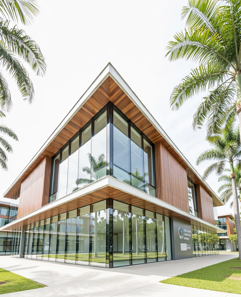 Arquitetura de instituição educacional moderna